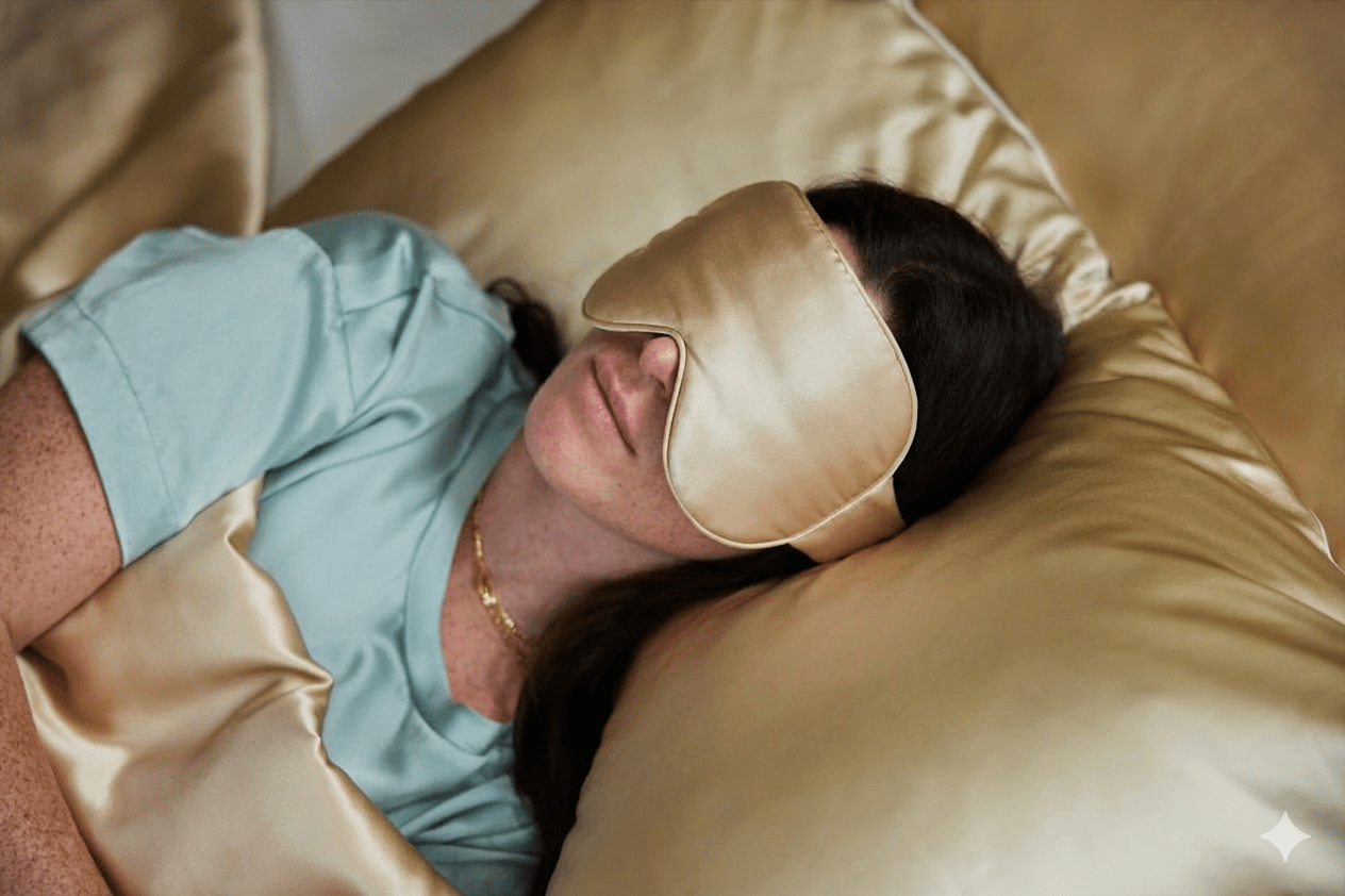 Dream Sleep Silk Eye Mask - KAILU - Dr. Mary Claire Haver unPAUSED podcast sleep mask