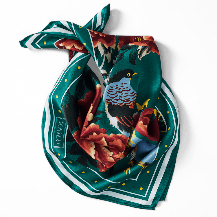 Imperial Bloom Silk Scarf - KAILU